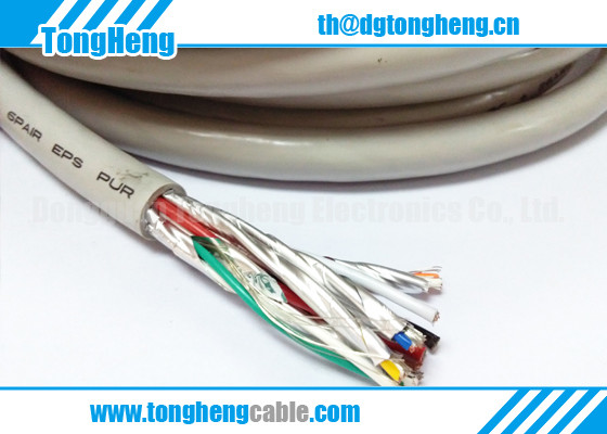 Special PVC Sheathed 1Pair/2C Customized Shielded Plenum Rated CM Cable