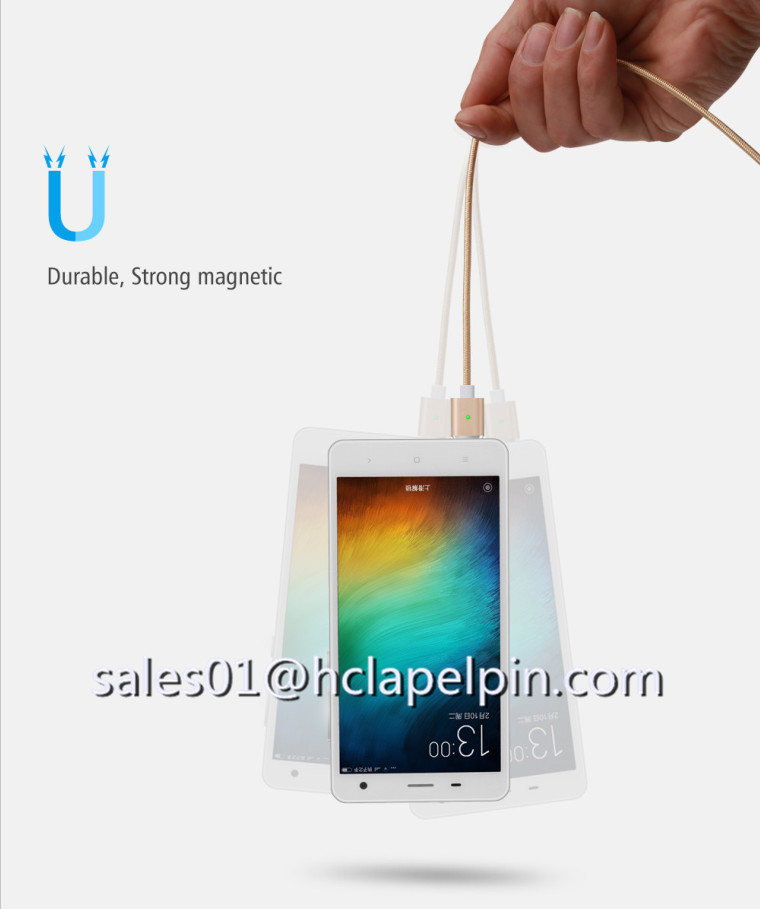 Gold silver balck etc colorful magnetic cable custom,Metal cable USB data charging for best price wholesale