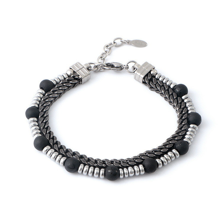 New Stainless Steel Gallstone Fashion Bracelet for Men