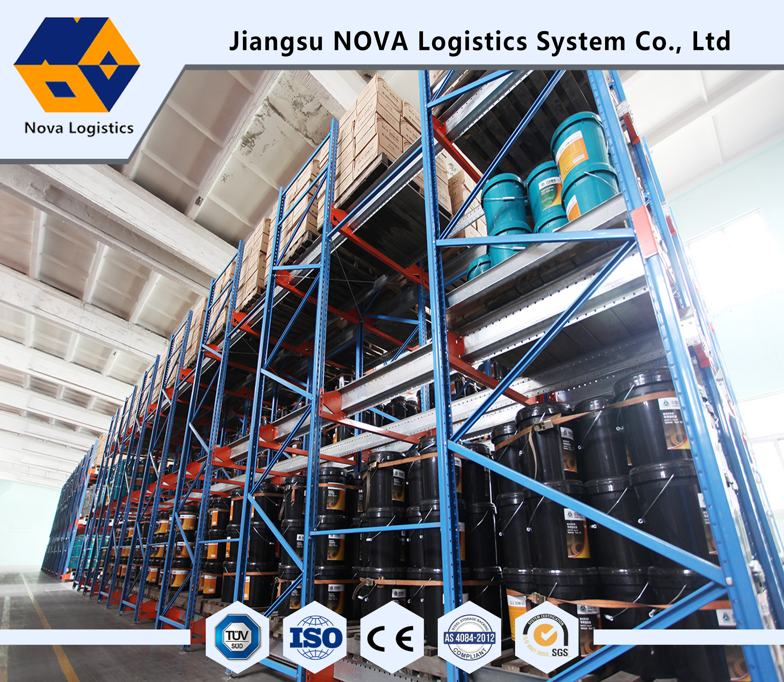 Capacity 1500kg Per Shuttle Pallet Racking For Logistic Distribution Centers