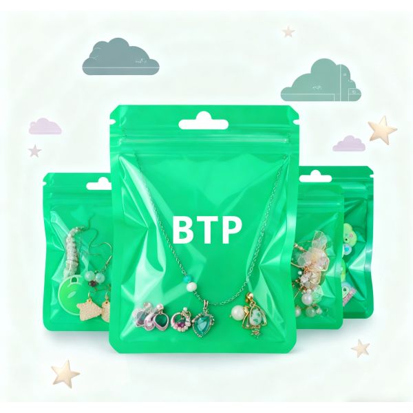 Custom Coloured Transparent PET/CPP Three Side Seal Zipper Bag for Jewelry Watch Eyewear Packaging Digital Printed Reseal Bags