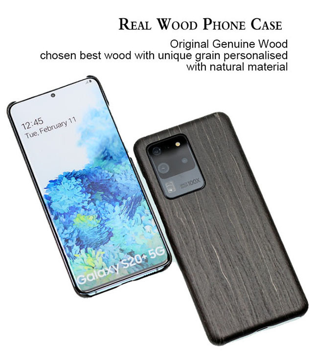 Laser Engraved Wooden Phone Case For Samsung S20 Ultra