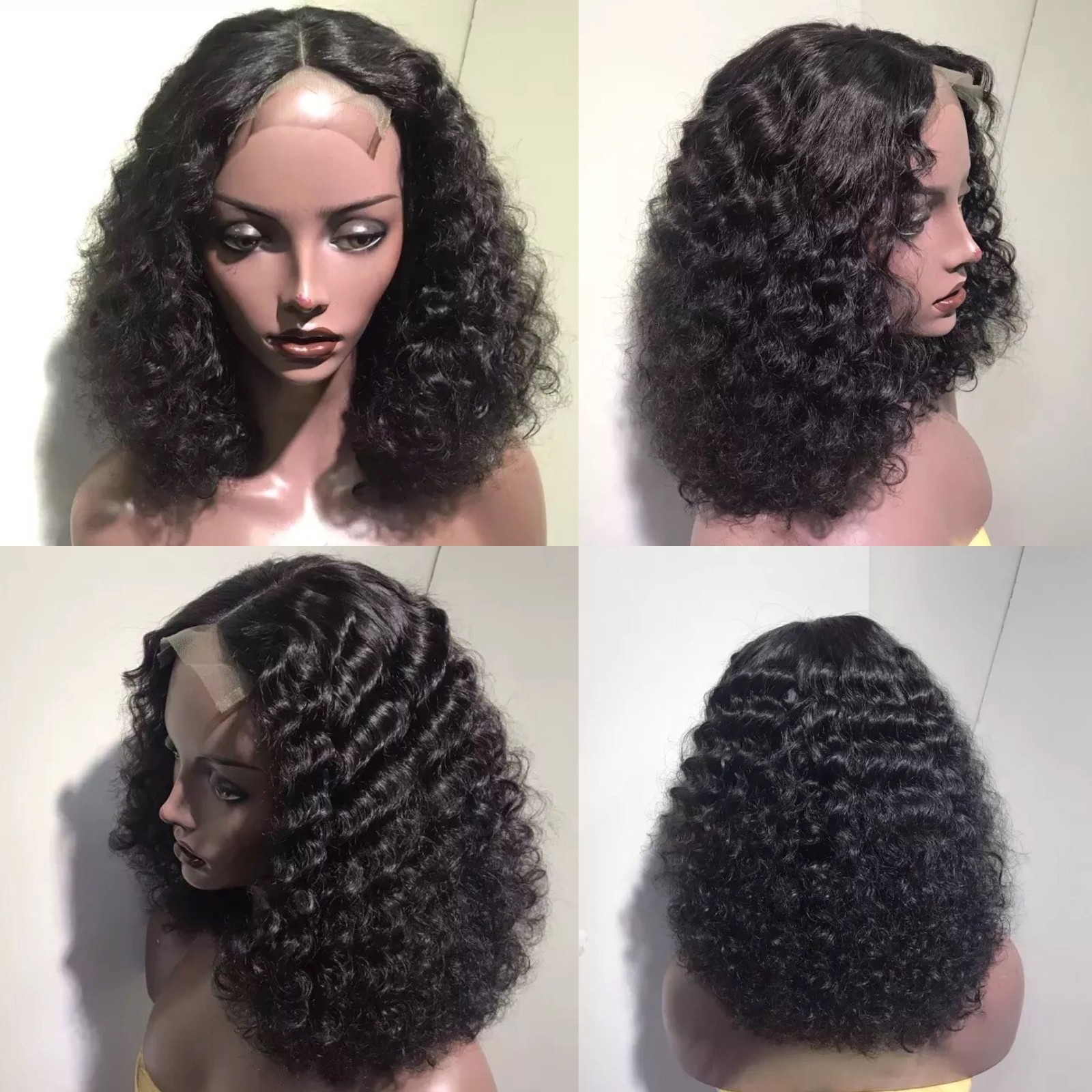 Hair Deep Wave Peruvian Hair Bundles Non Remy 10 - 32 Inch Natural Black