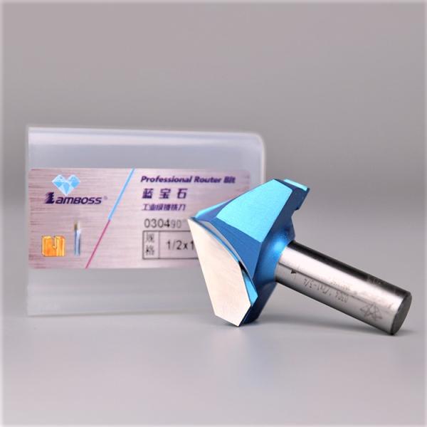 Antirust Practical V Slot Milling Cutter , V Type Woodworking Router Bit