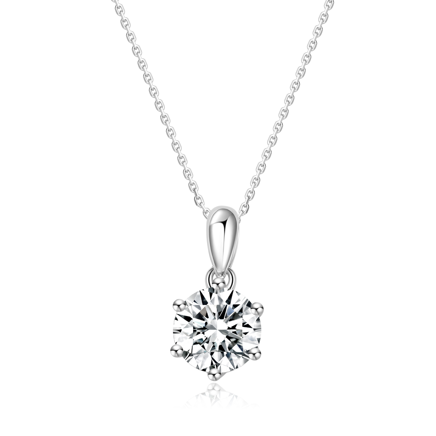 Classic Design 18k Gold Lab-Grown Diamond Pendant Daily Style White Diamond jewelry Pendant
