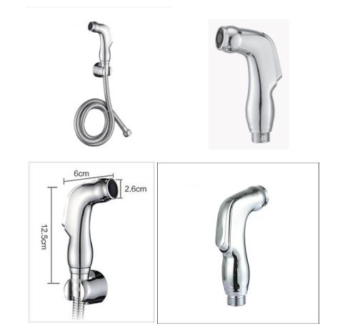 Stainless Steel Bidet Push Shower Head For Sustainable Rinse Bathroom Bath Shower Hand
