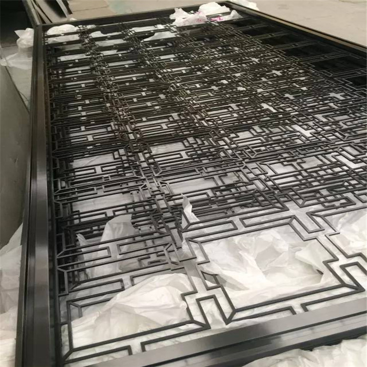 restaurant wall divider 3D decorative panel stainless steel screen