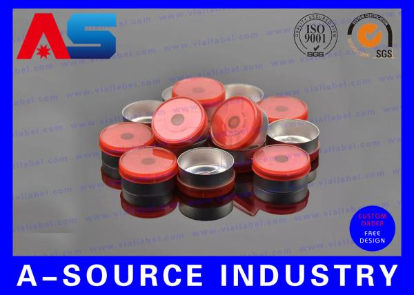 Red Aluminum 20mm Flip Off Cap Chemistry Pharmaceutical Aluminium Bottle Caps