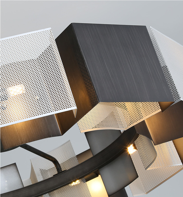Black Sweep Silver Modern Decorative Lamps Hanging Light Fixtures Rustproof Anti Corrosion