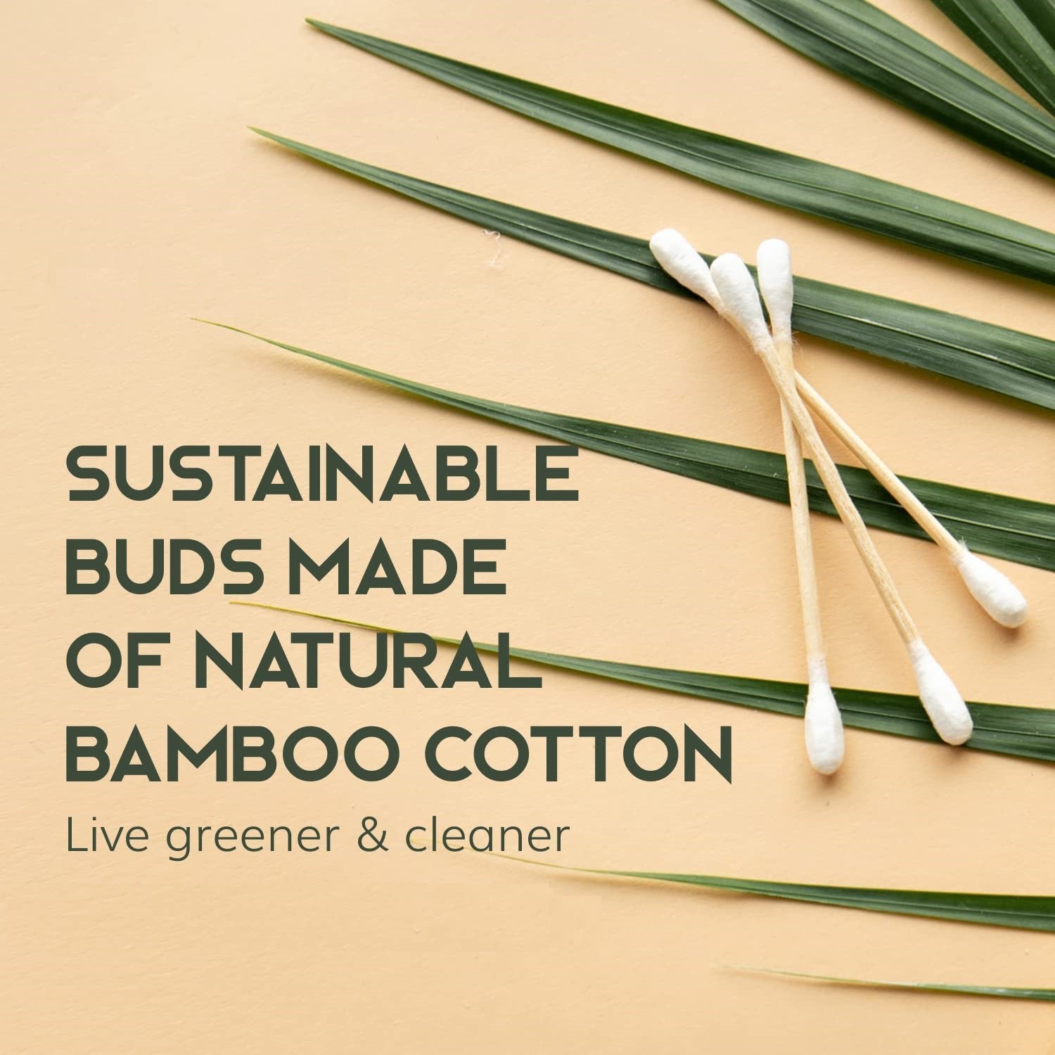 Organic Cotton Swabs 600 Pack - Biodegradable Vegan Bamboo Cotton Buds With Plant-Based Packaging, Wooden Ear Swabs