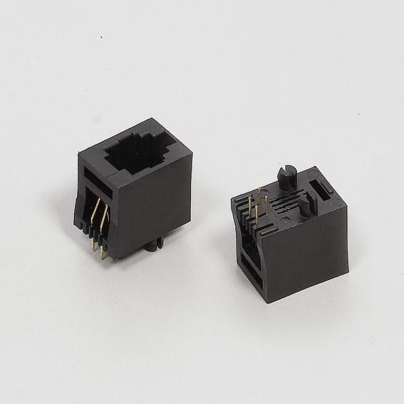 Single Port RJ45 Network Connector 6P2C 180 Degree Rated Current 1.5A