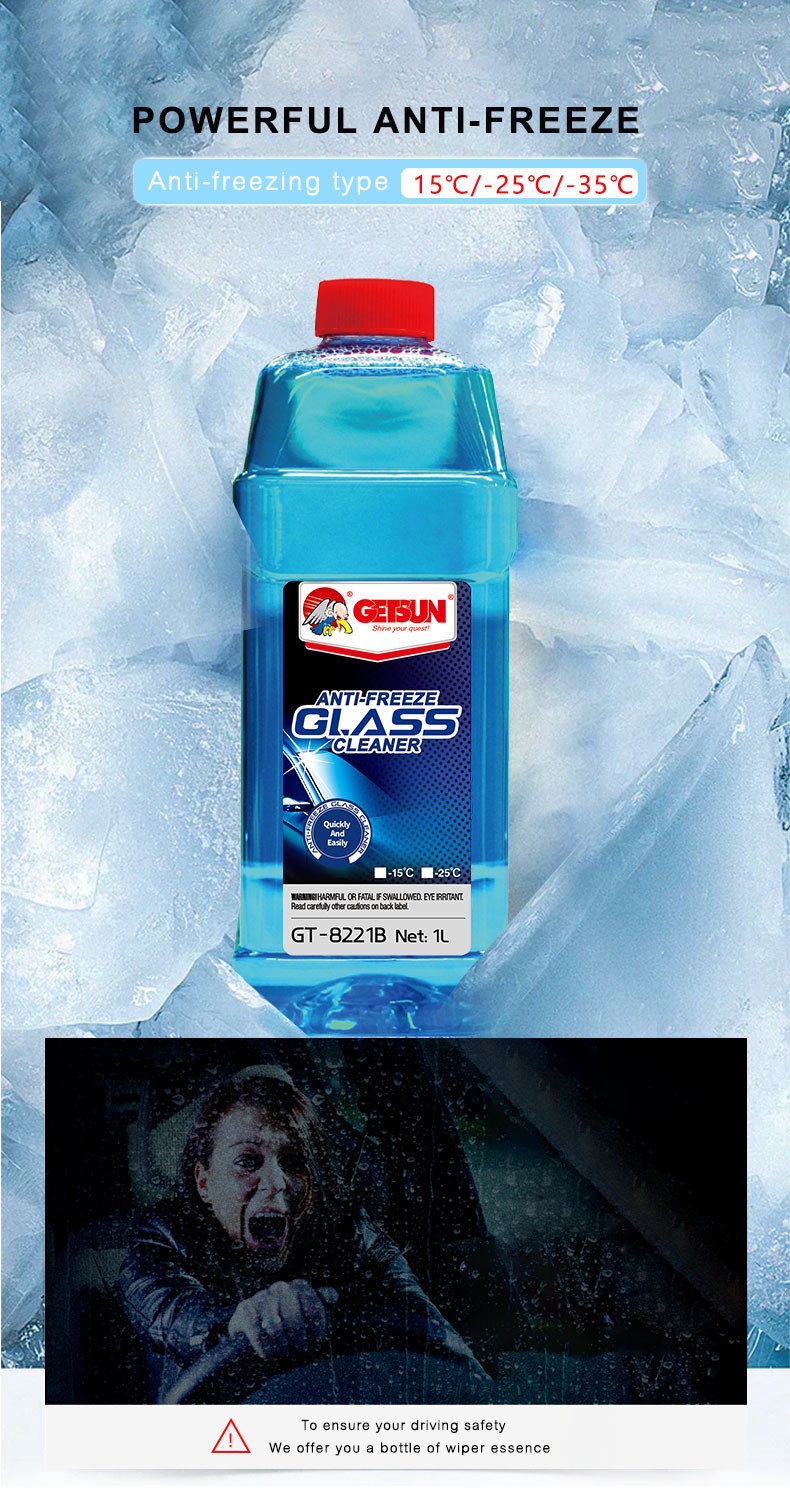 Anti Freeze Car Glass Cleaner Fluid For Windshield Crystal Clear 500ml