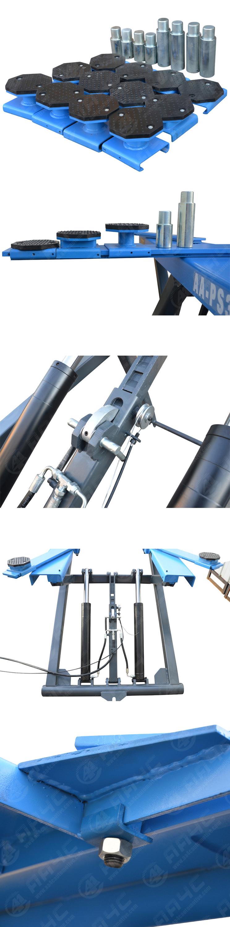 1.2M 2.7T Scissor Vehicle Lift Low Rise Pneumatic Portable Low Rise Car Lift