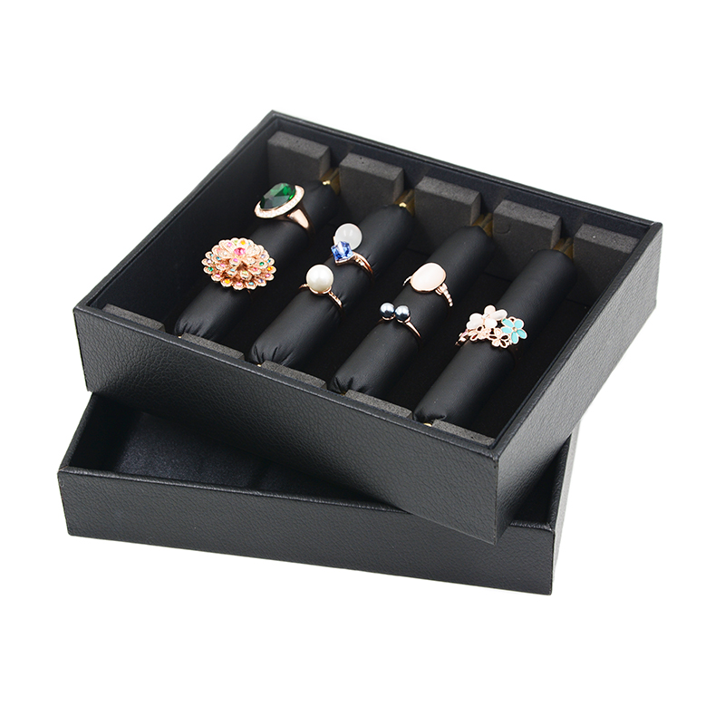 Ring Organizer Jewelry Display Box Cardboard Material Many Slots Easy To Carry