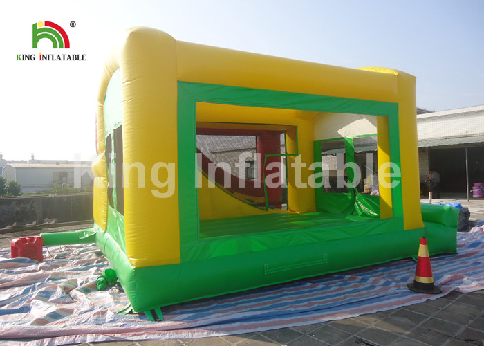 Customized Doll House Red Inflatable Jumping Castle With Slide For Party