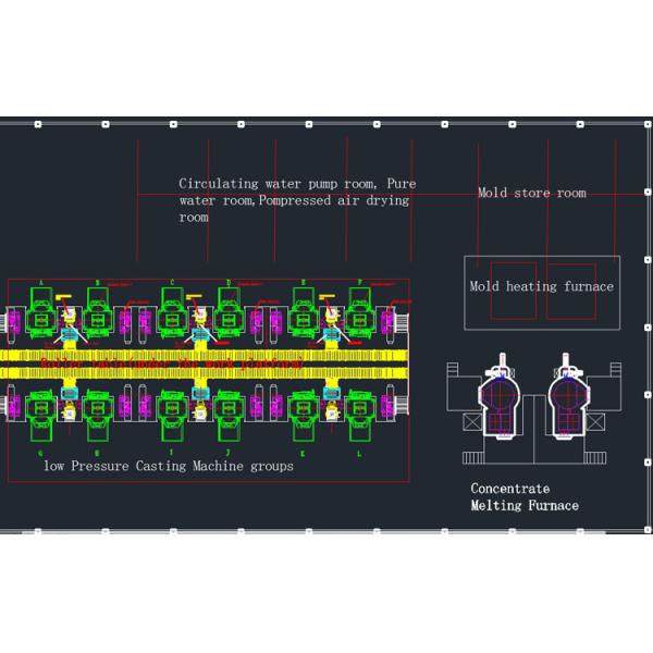 Aluminum Alloy Wheel Hub Low Pressure Casting Production Line Metal Casting Equipment