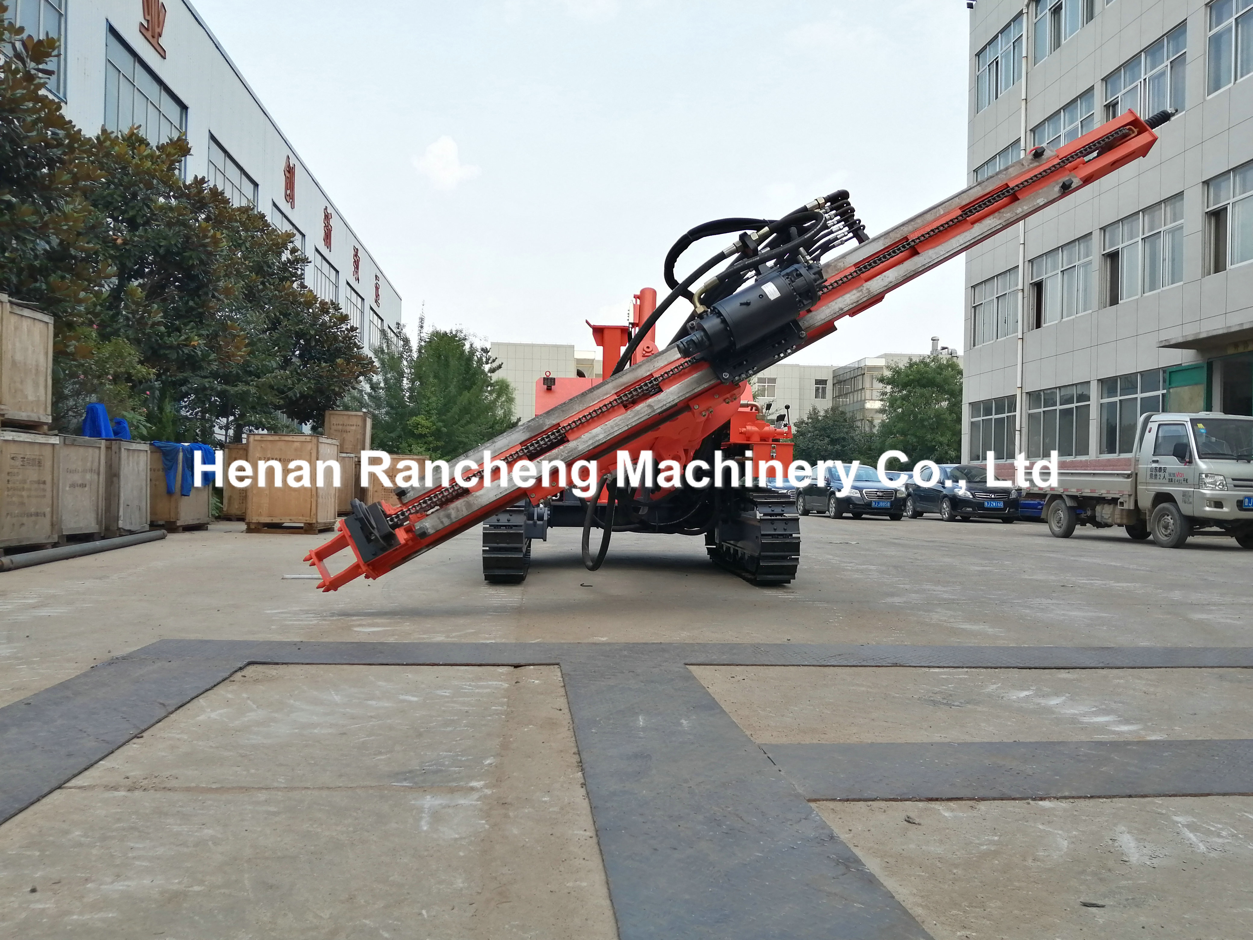 80m Drilling Depth DTH Drilling Rig 102HP Diesel Engine Blast Hole Drill Rigs
