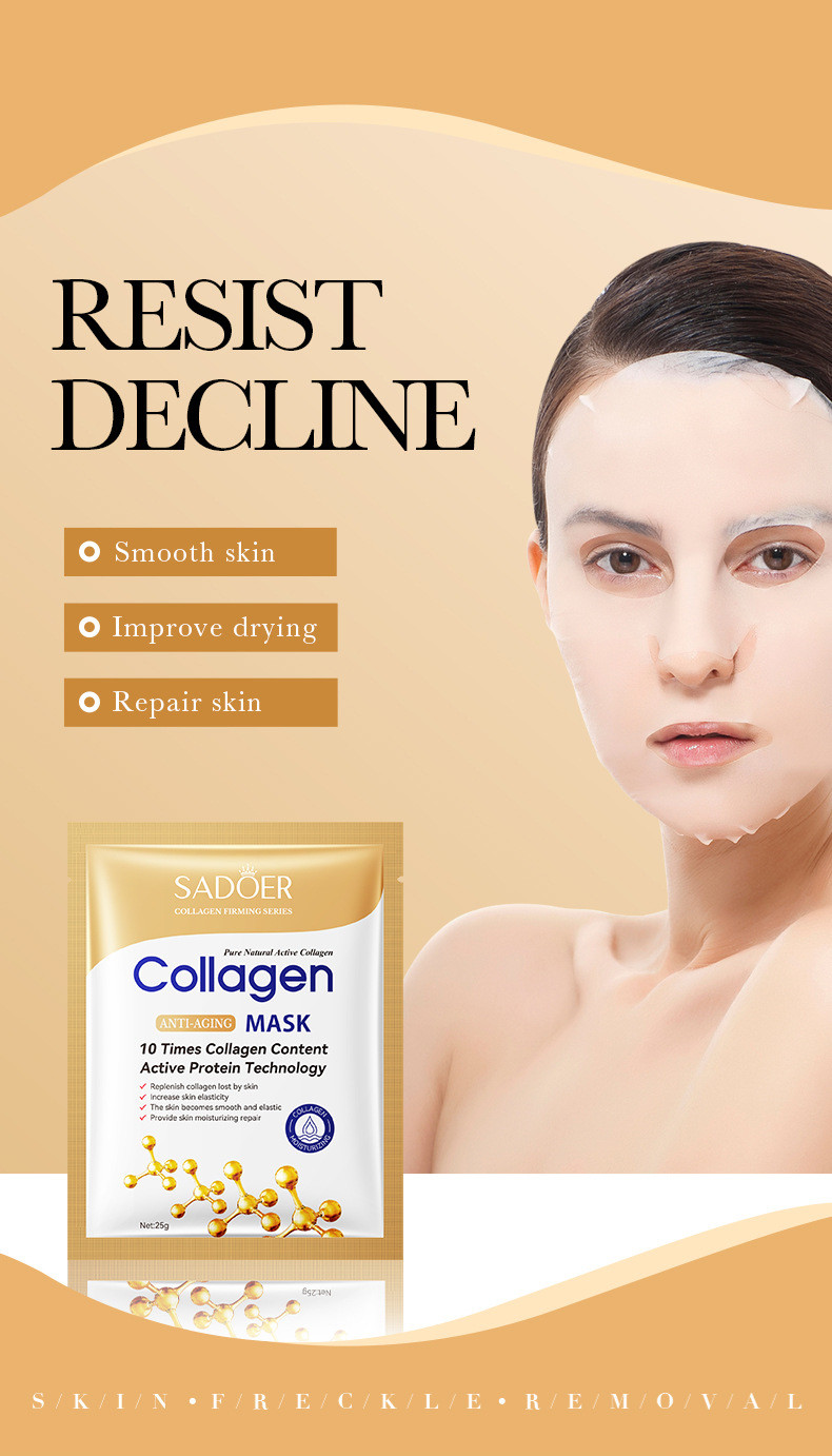 MSDS OEM Skin Care Products Moisturizing Collagen Facial Mask Sheet Anti Aging