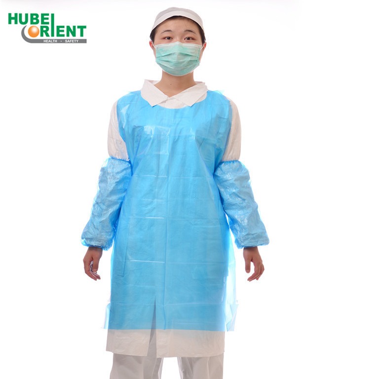 Oil Prevention PE Single Use Apron With Smooth Surface