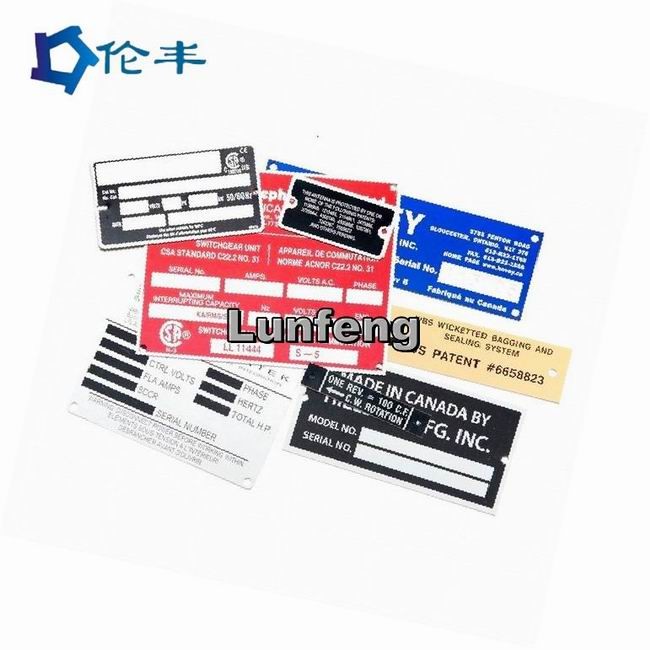 Metal Sticker Aluminum Nameplate Pantone Blank Logo Die Punching