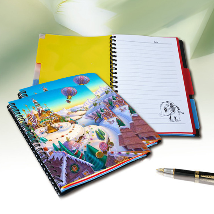 Sexy Girl Design Notebook 3D Lenticular Printing Service Journals PET / PP / PVC Lentiuclar