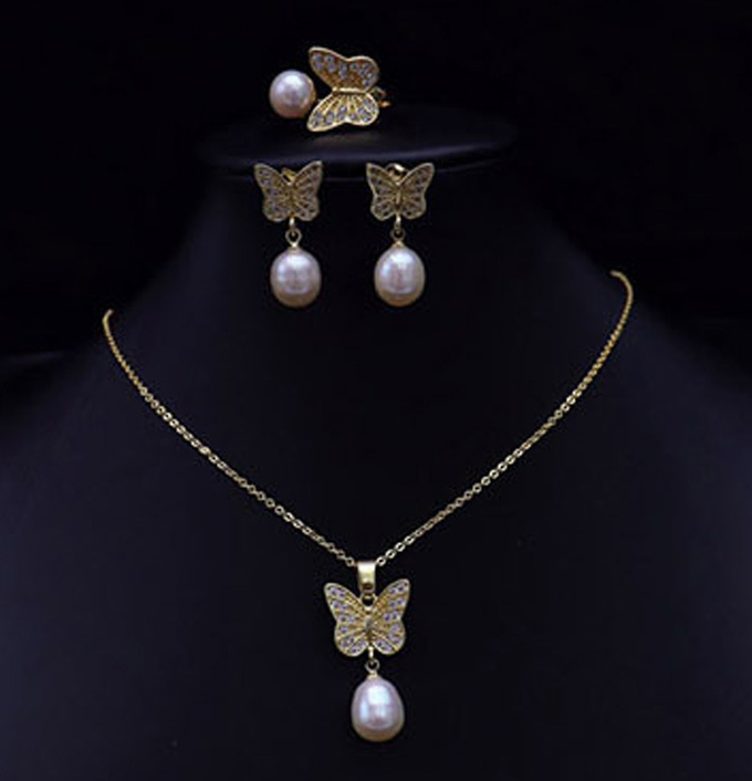 Butterfly Natural Pearl Necklace For Women Elegant Butterfly Pearl Chokers Necklace Wedding Gift Pearl Necklace Jewelry