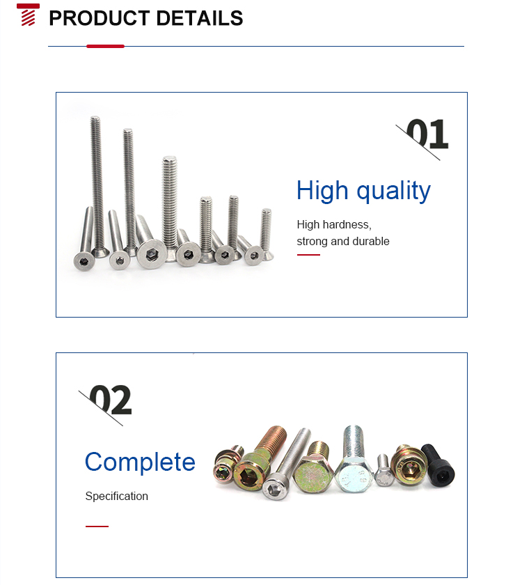 Customization Stainless Steel Phillips Flat Head Countersunk Head Self Tapping Screw