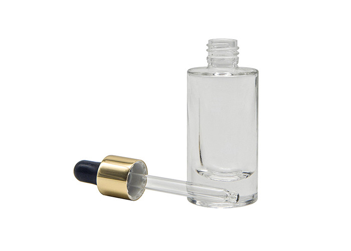 100ml Amber Gold Aluminum Cap Essential Oil Bottle With Dropper