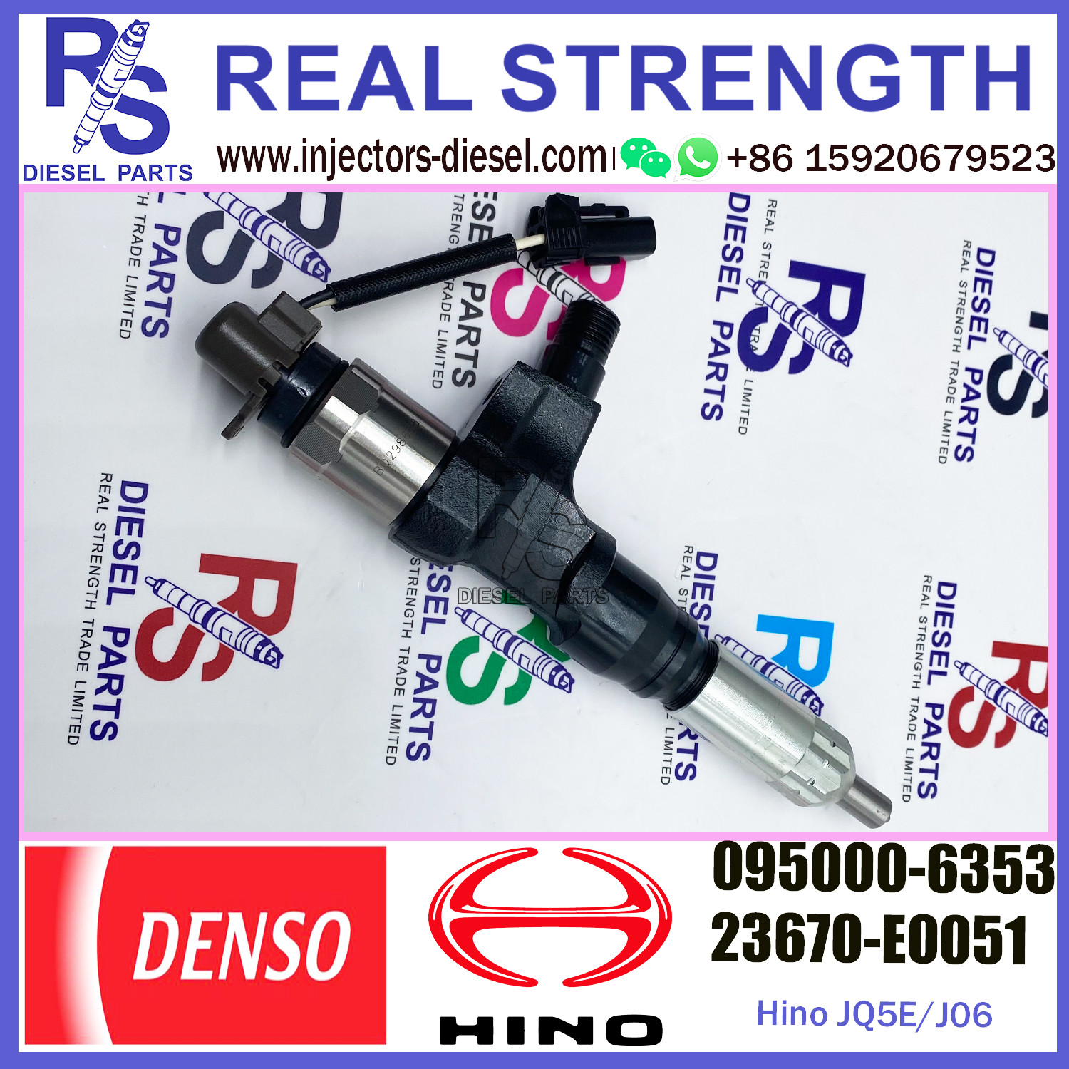 Original and new Common Rail Injector 095000-6353 for HI-NO J05E 23670-E0051,KOBELCO SK200-8,SK260-8