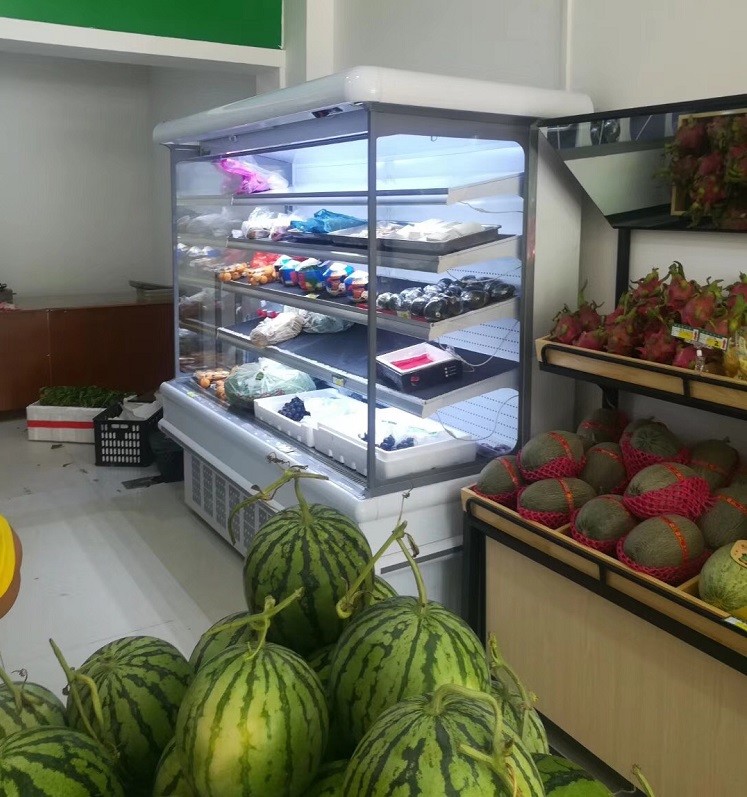 2~10 Degree Open Refrigerated Display Cooler Multideck For Restaurant