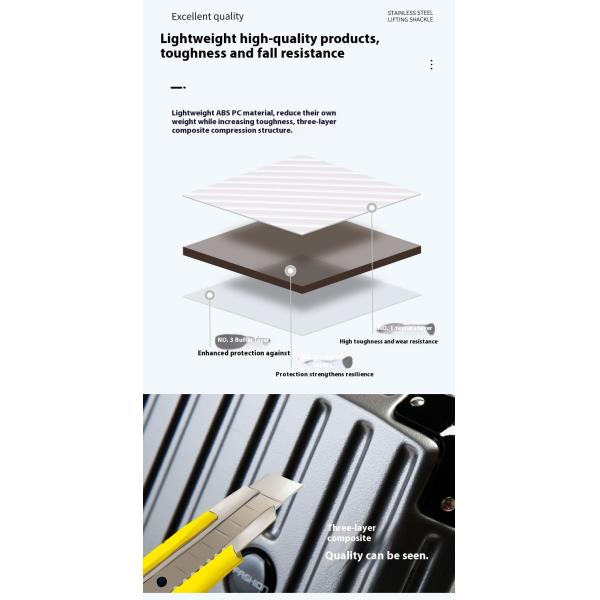 Durable Large Capacity Student Luggage 20 Inch Multifunctional Zipper Trolley Case with ABS PC Main Material and Luxury Style