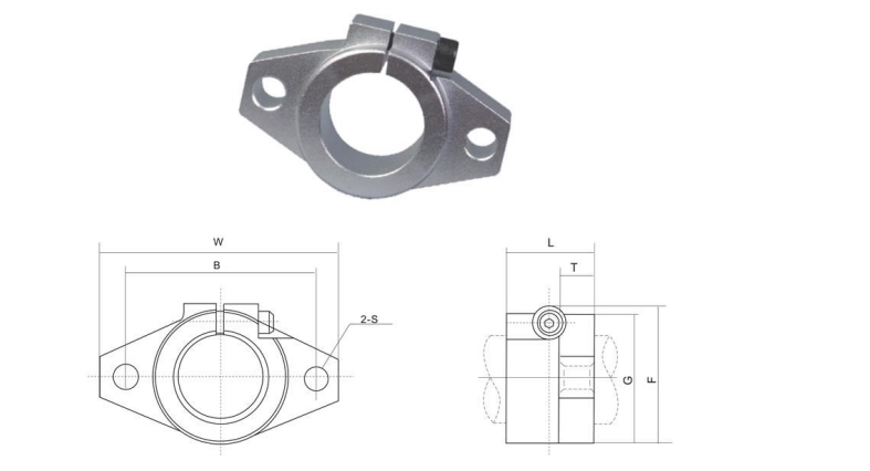 Stainless Steel Shaft Support Block SHF Linear Shaft Supports Low Noise And Smooth Operation