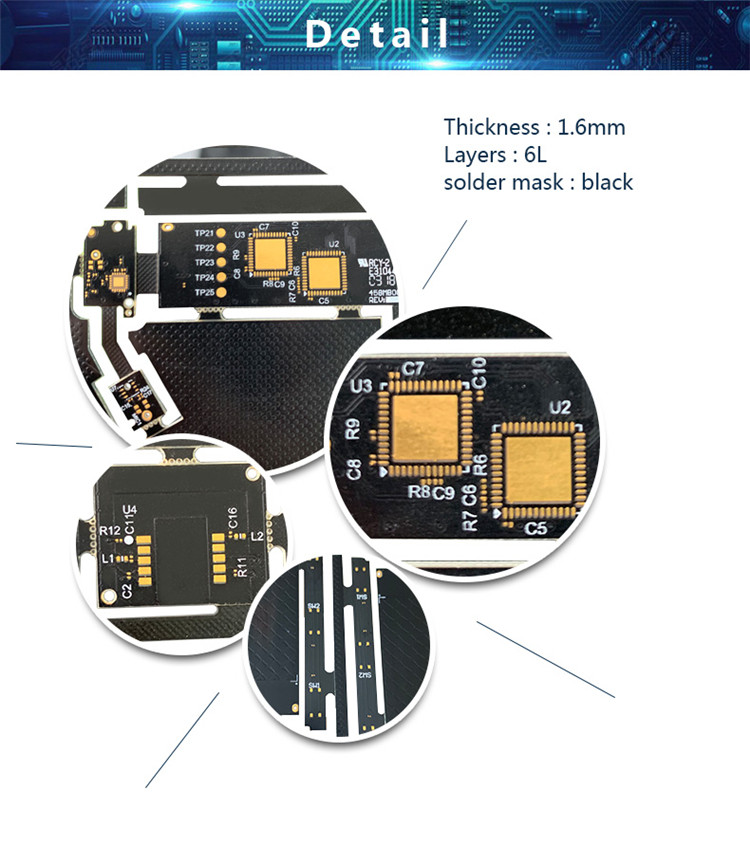 1.6MM Carbon Oil PCB Production FR4 Single Side Printed Circuit Board Design