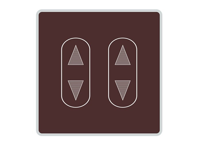 4 Gang 1 Way Modern Push Button Light Switch , Hotel Wall Light Control Switch