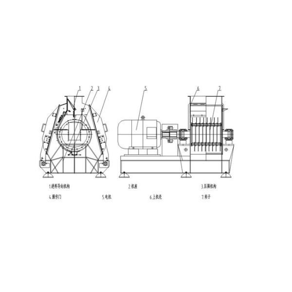 High Efficient Feed Hammer Mill Feed Mill Equipment Water Drop Shape