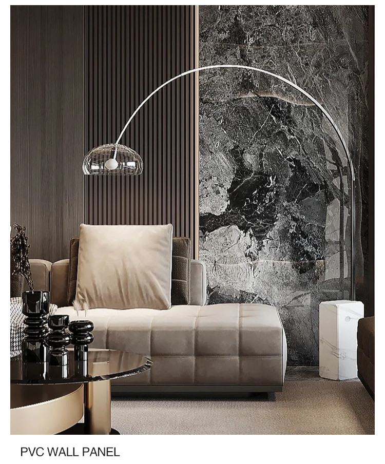 Home Decoration TV Background Wall Waterproof And Moisture-proof Marble Wood Veneer Wall Panels