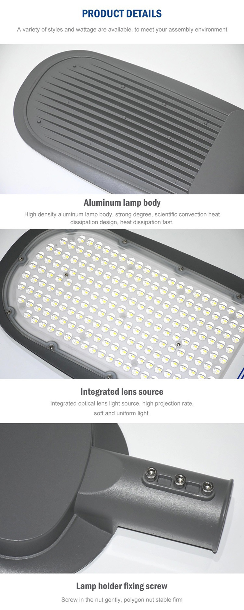 150w AC Led Flood Street Light Customizable Street Lamp Fixtures