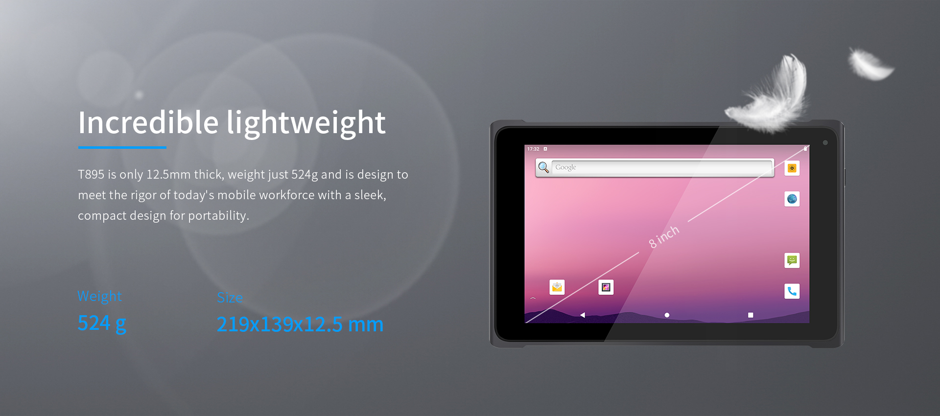Emdoor Rugged Tablet 8 inch IP65 Waterproof Android 11/GMS NFC/4G/5G/BT5.1 for Industrial
