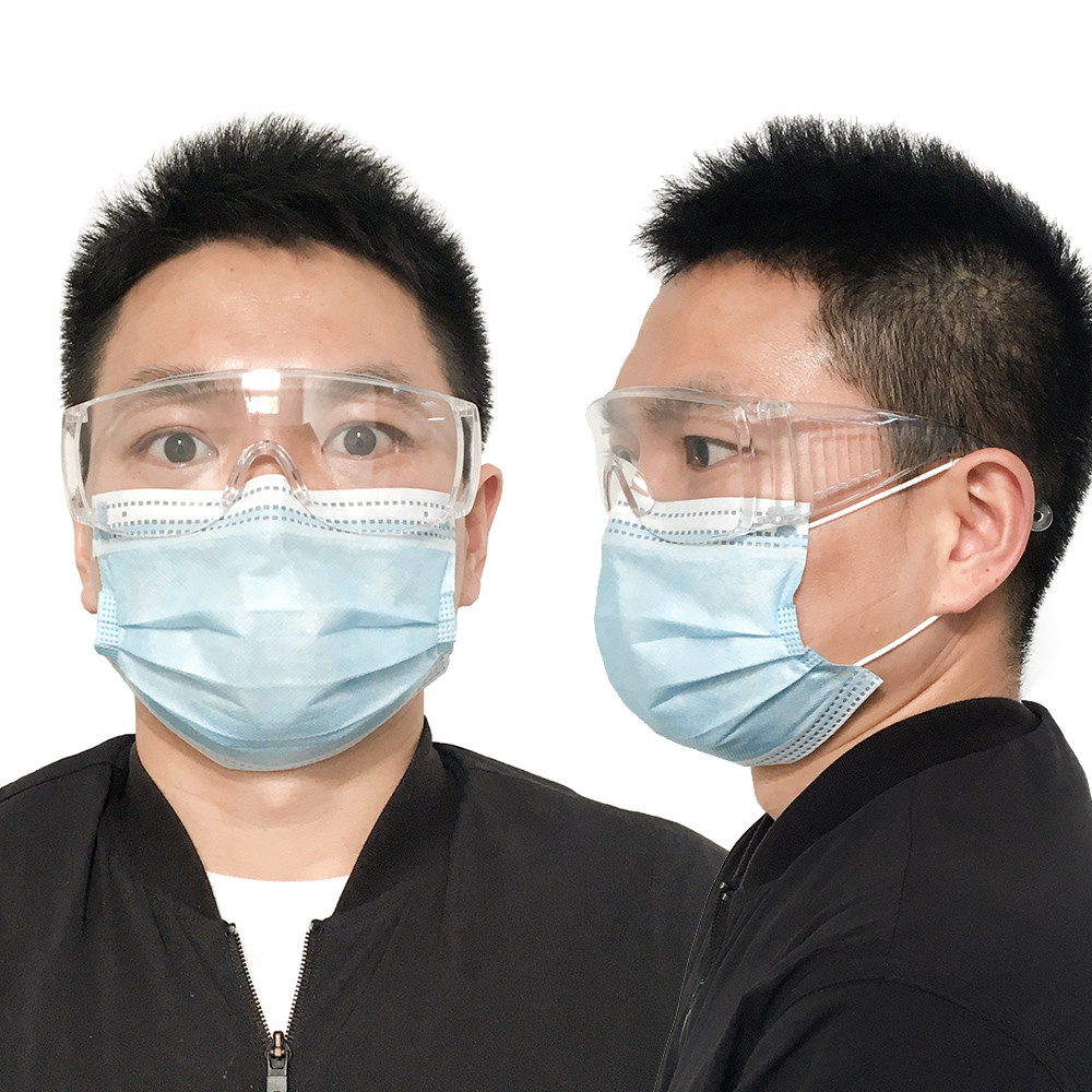 Anti Fog Transparent Protective Goggles , Chemical Proof Eye Safety Goggles
