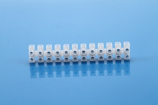 White Color Fast Connecting Terminal Block Connector U Type 15A Long Life