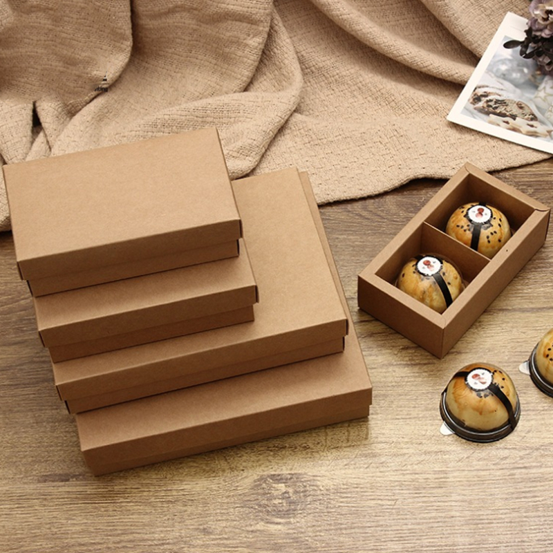 Custom Eco-Friendly Recyclable Kraft Paper Pastry Packaging Box for Chocolate Gifts