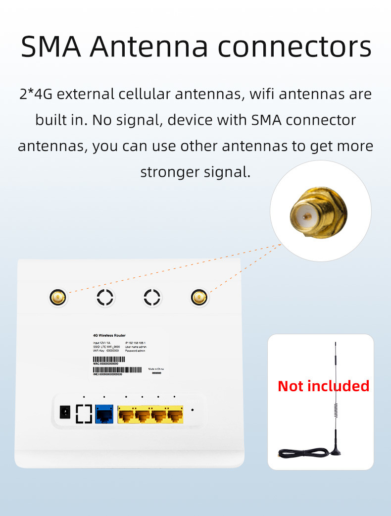 White Mobile WiFi LTE Router Dual Frequency Band 4G LTE Router With Battery
