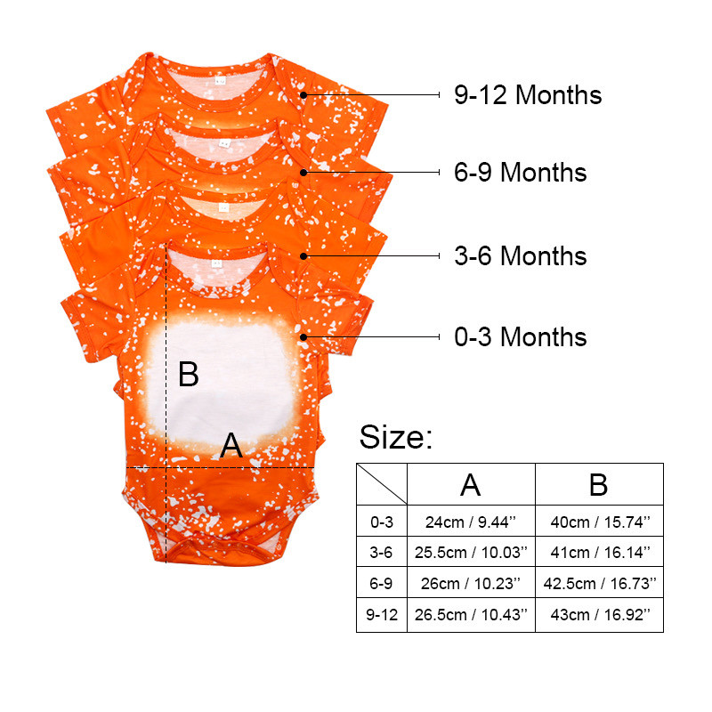Multicolored Baby Sublimation Romper Blanks Tie Dye With Long Sleeves