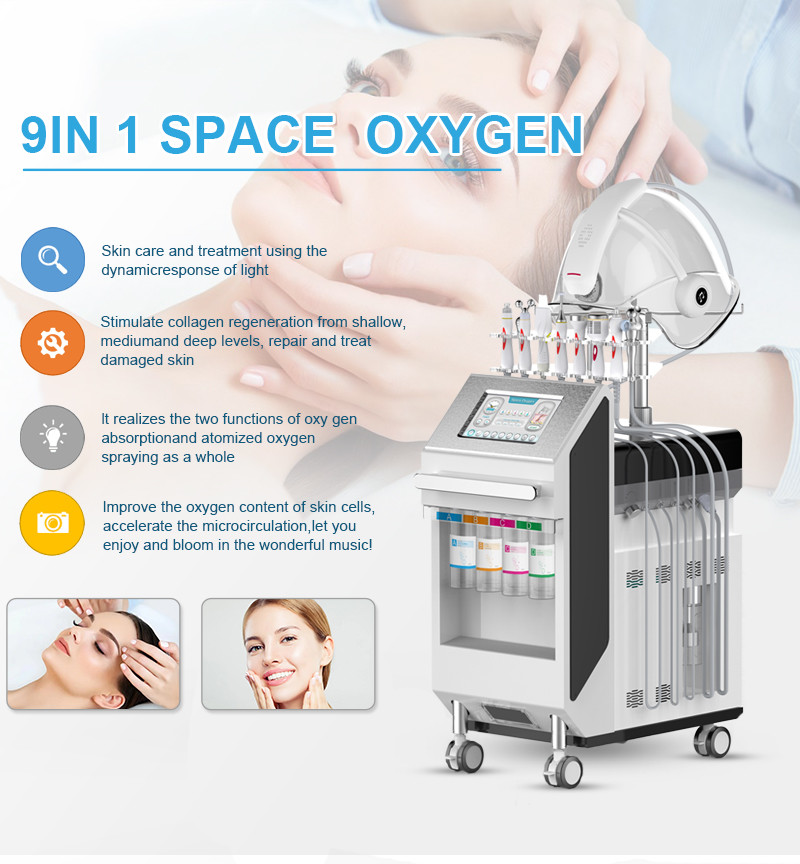 10in1 Hydro Oxygen Machine Cold Treatment Skin Care Rf Ultrasonic Deep Cleaning