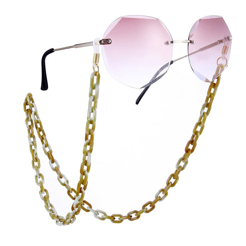 Hot sale gold chains for maskes masking chain acrylic pearl designer masking necklace