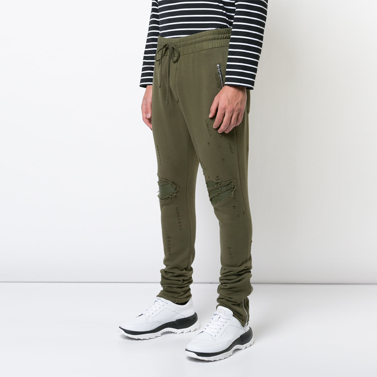 Cotton Army Men's Skinny Jogging Pants Green Color