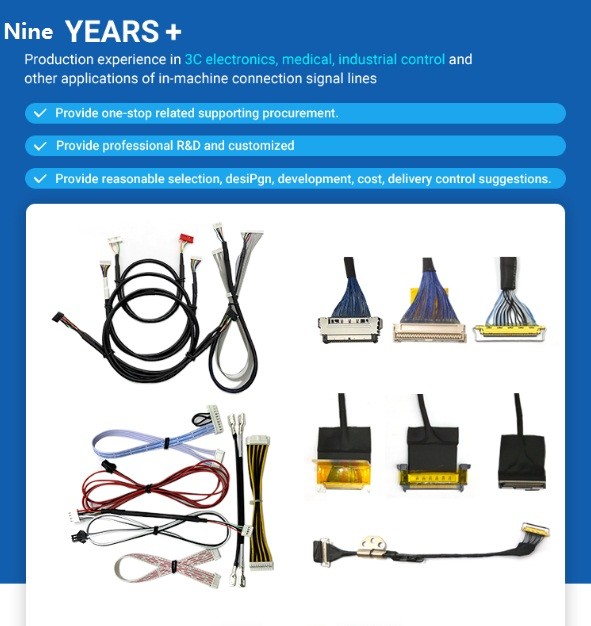 DF9 31pin Custom LVDS Cable , Flex Coaxial Cable 1mm Pitch Connector Type
