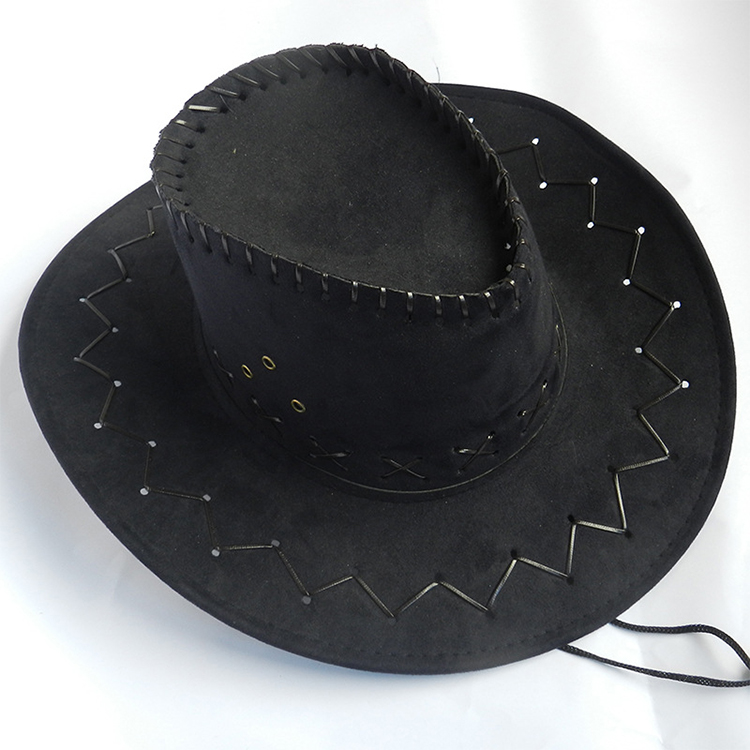 wholesale child and adult cheap cowboy hat suede promotional cowboy hat