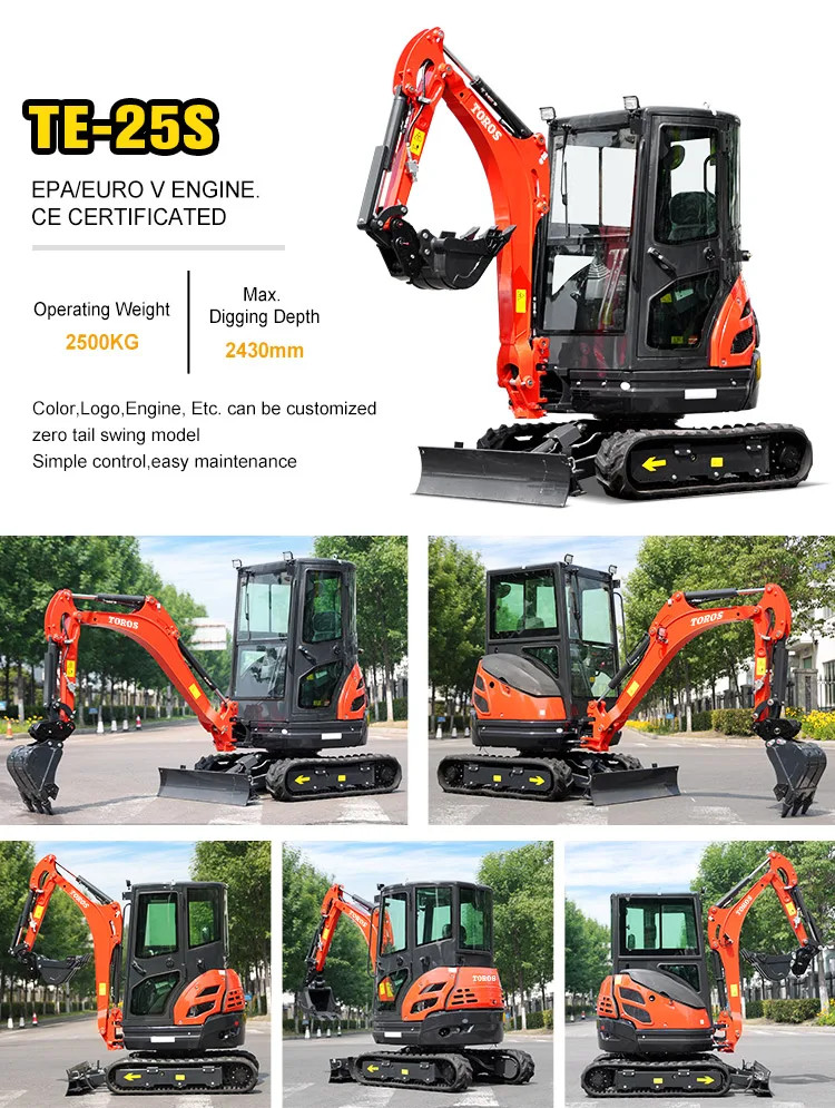 Toros 3.5 Ton Mini Excavator With Kubota Engine Micro Digger Mult Functions bagger