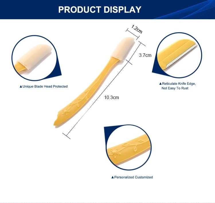 ABS Plastic Hair Shaving Razor Eyebrow Facial Hair Shaver Unique Blade Head Protected